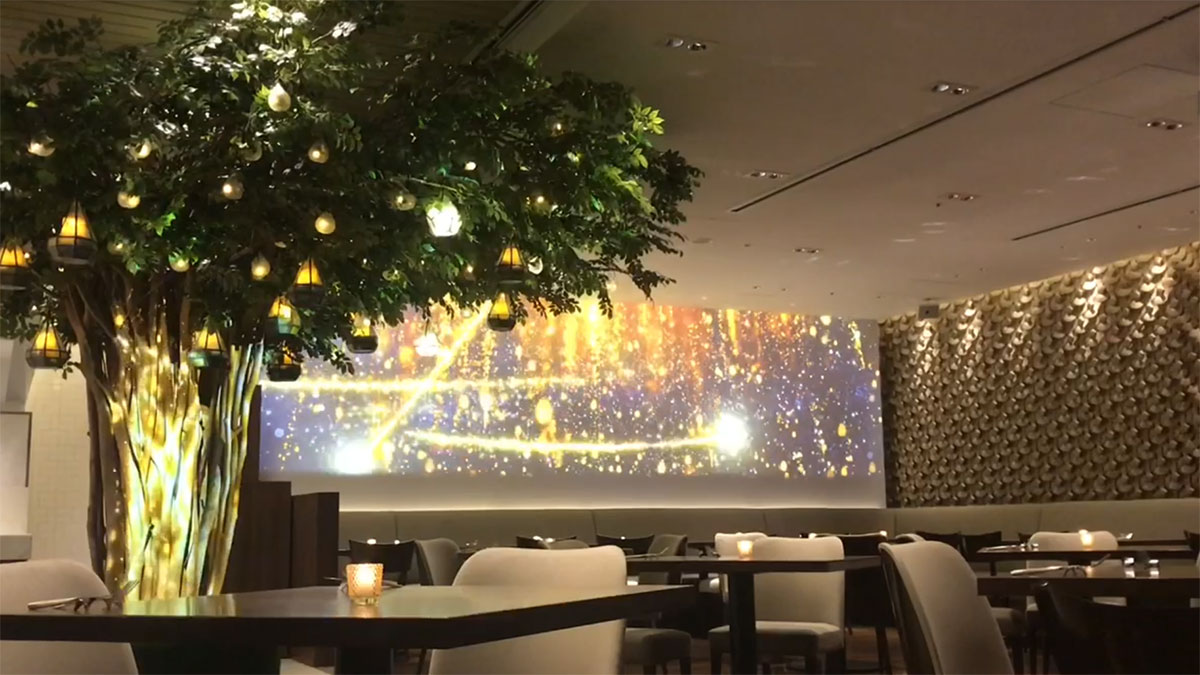 Video of projection mapping and lightshow offered at our All Day Dining Jurin until September 30, 2019.