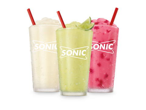 SONIC's new Mocktail Slushes - Piña Colada (left), Reaper Spicy Margarita (center), Strawberry Daiquiri (right) (Photo: Business Wire)