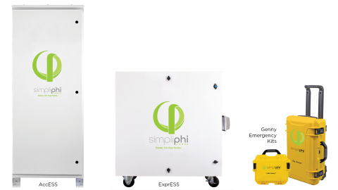 As part of its Energize California PSPS initiative, SimpliPhi Power is offering California home and business owners special discounts on the all-in-one AccESS energy storage and management system, ExprESS fuel-free mobile generators and Genny portable emergency power kits (Photo: Business Wire)