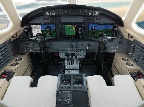G5000 integrated flight deck in the Citation XLS (Photo: Business Wire)