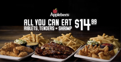 All You Can Eat Riblets, Chicken Tenders & Shrimp Is Back at Applebee’s by Popular Demand (Photo: Business Wire)