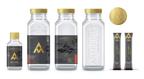 ANARCHIST MOUNTAIN Botanical flavors, inspired by the Pacific Northwest, infused in sparkling alkaline spring water. THC dominant. (Photo: Business Wire)