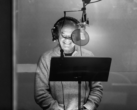 Kelsey Grammer in the recording studio for You’re Not a Monster (Rich Polk/Getty Images for IMDb)