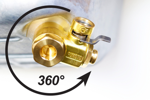 The Fumoto SX Engine Oil Drain Valve is a stock plug replacement that operates with a turn of a lever. This patented ball valve is comprised of a through bolt and oil-flow control body, allowing the valve to be positioned in any direction for a smaller profile. Made in Japan with high quality corrosion resistant forged brass and stainless steel. Features: high quality corrosion resistant forged brass ball valve with chromium plating, Teflon seals for leak-free smooth operation, secure double-action lever locking mechanism, hose attachment nipple joint for precision draining, Viton O-ring for long lasting sealing resiliency, stainless steel spring, retaining ring, and handle. Benefits: efficient oil changes, simple operation, patented and proven design, productive fleet management, prevents stripped oil pans, no more skin burns, easy oil sampling, eco-friendly, allows oil to drain directly into container without mess, lifetime warranty, made in Japan to ISO-9001 standards, since 1976 (Photo: Business Wire)