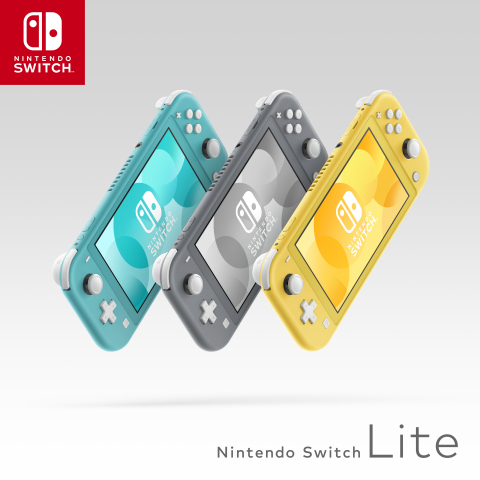 The Nintendo Switch Lite system launches Sept. 20 at a suggested retail price of $199.99 and will be available in three different colors: yellow, gray and turquoise. (Photo: Business Wire)