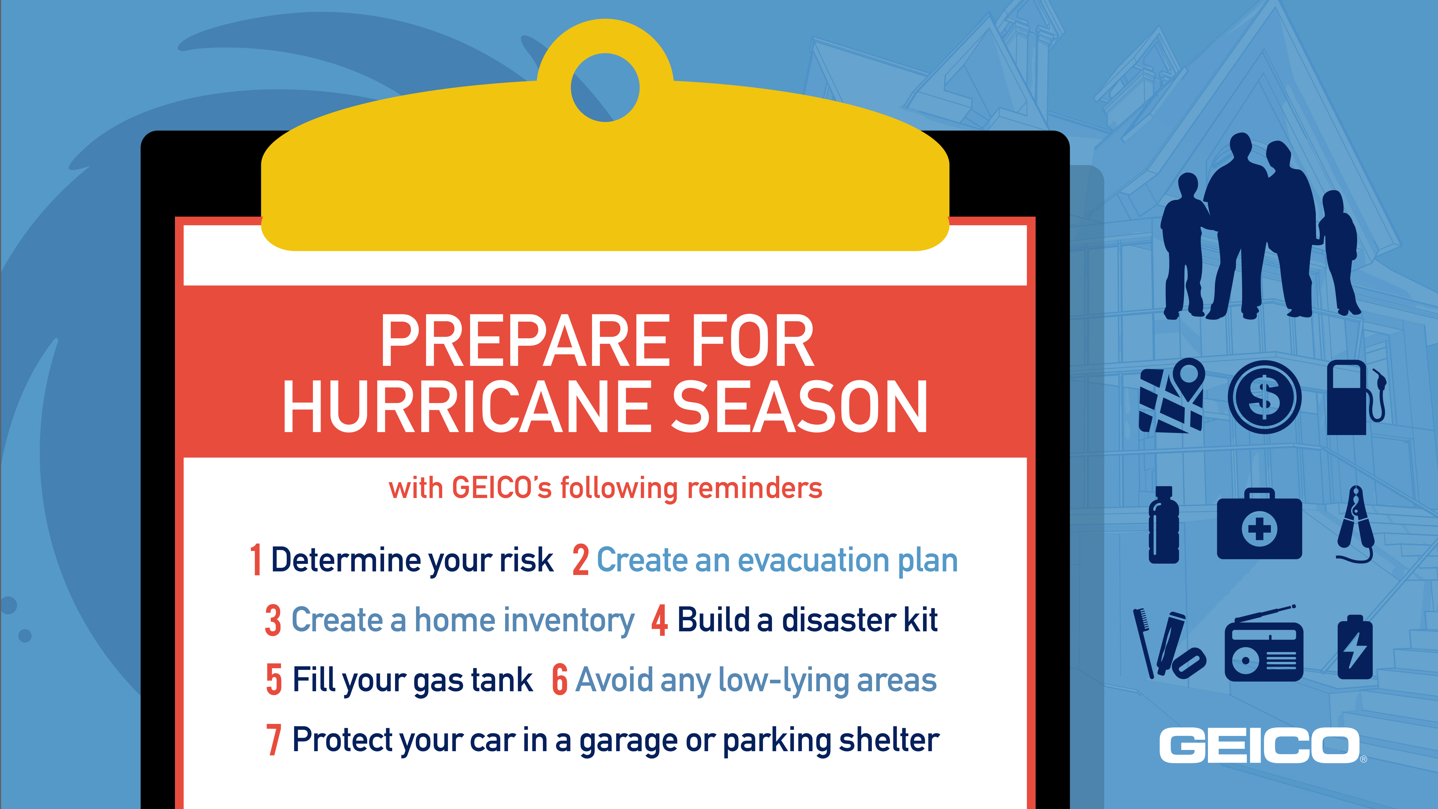 Prepare for Hurricane Season with GEICO's Following Reminders