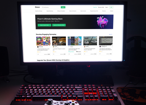 Fiverr’s new Gaming Store features 30 digital service categories from game development to game design, to support the industry’s growing community (Photo: Fiverr)