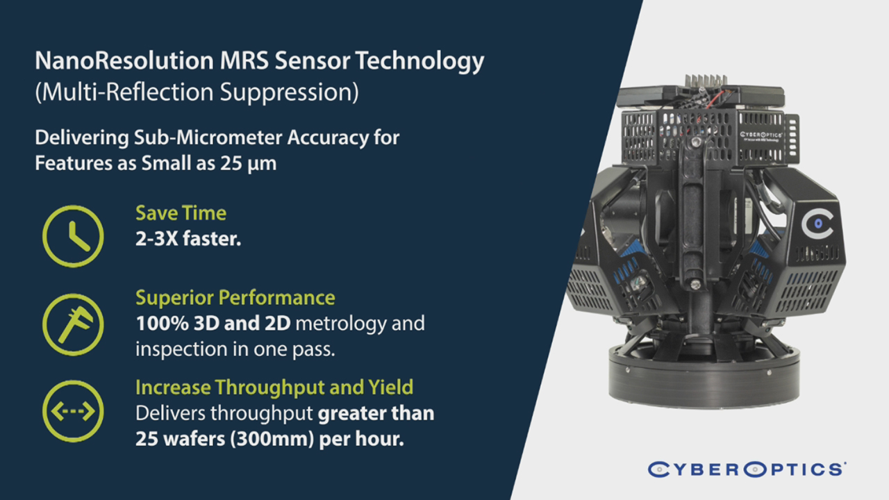 CyberOptics NanoResolution MRS Sensor for Mid-End and Advanced Packaging Applications.