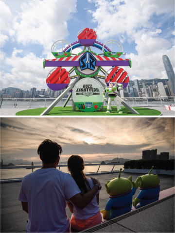 Enjoy HK Skyline & Beautiful Sunset with Buzz & Aliens (Photo: Business Wire)