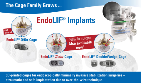 The joimax® CE-approved EndoLIF® product line (Graphic: Business Wire)