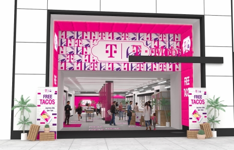 It Started with Free Tacos. Now, T-Mobile and Taco Bell® Open T-MoBell Stores. Shown: T-MoBell Los Angeles rendering (Photo: Business Wire)