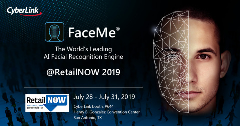 CyberLink to showcase FaceMe® AI Facial Recognition Engine at RetailNOW 2019 (Graphic: Business Wire)