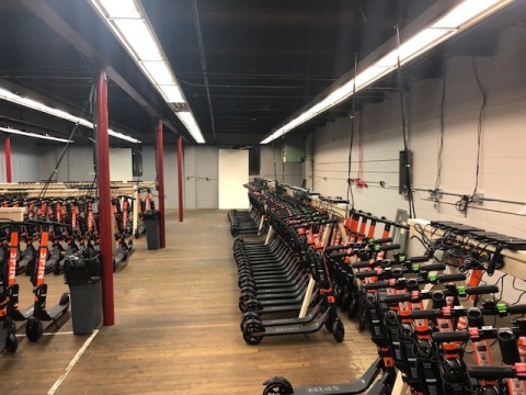 These scooters may be in a warehouse now, but they will be on the streets of Salem, Mass. today through a partnership between the city and Zagster. (Photo: Business Wire)