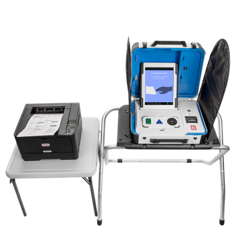 The ADA-compliant Verity Touch Writer is a paper ballot marking device that provides true equality of access. The touchscreen interface is used to produce identical full-sized paper ballots for all voters - no segregated ballots - and includes adjustable audio and contrast settings and compatibility with 
