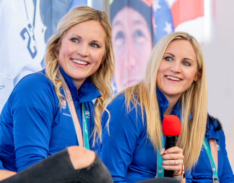 Jocelyne and Monique Lamoureux, U.S. Women's Ice Hockey team members and Olympic gold medalists, launch foundation to benefit underserved children. (Photo: Business Wire)