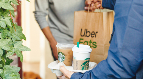 Starbucks continues expansion in partnership with Uber Eats (Photo: Business Wire)