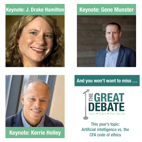 The 8th annual conference features keynote speakers, and back by popular demand ... The Great Debate. (Graphic: CFA Society Minnesota)