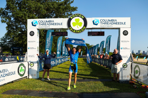 Matthew Alford of Coventry, Rhode Island was the fastest male finisher at the 2019 Columbia Threadneedle Investments Boston Triathlon. Photo Courtesy of Columbia Threadneedle Investments Boston Triathlon