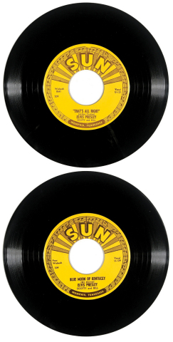 Lot 1. Immaculate 1954 Sun Records 209 Unplayed 45 RPM 7-Inch Single of Elvis Presley's “That's All Right” and “Blue Moon of Kentucky” - Memphis Pressing $8-10,000 (Photo: Business Wire)