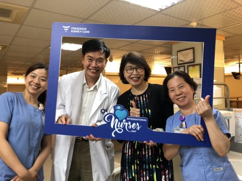Respective countries’ management team members of Fresenius Kidney Care visited the clinics to show appreciation to the nurses. (Photo: Business Wire)