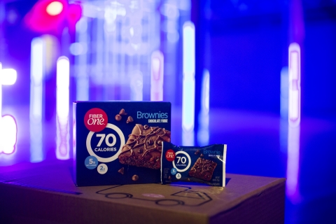 Fiber One Brownies' updated look includes 70 calories, 5g net carbs and 2g of sugar (Photo: Business Wire).