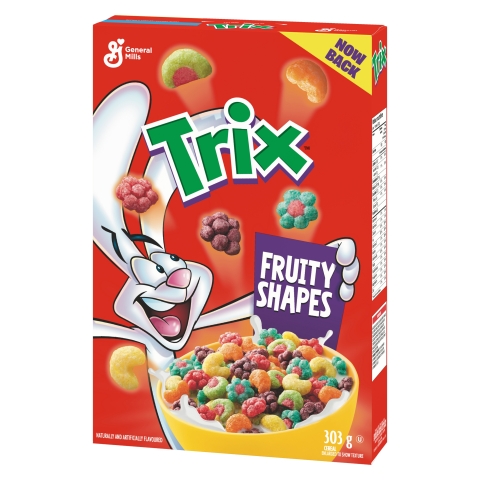 Trix cereal is finally returning to Canadian store shelves and will be available in the ‘90s Classic Trix Fruity Shapes! (Photo: General Mills)