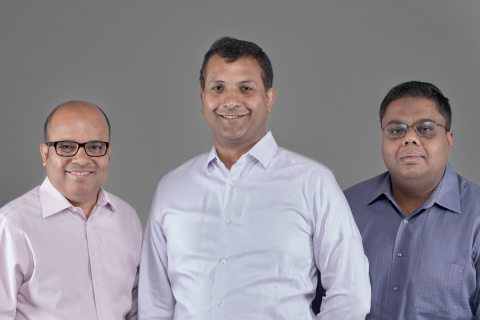 Confluera Founders, from left to right: Bipul Sinha, Co-founder and Chairman; Abhijit Ghosh, Co-founder and CEO; and, Niloy Mukherjee, Co-founder and Chief Architect (Photo: Business Wire)