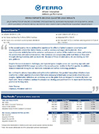 Ferro Reports Second-Quarter 2019 Results