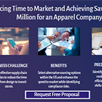 Reducing time to market and achieving savings of 16.6 million for an apparel company.