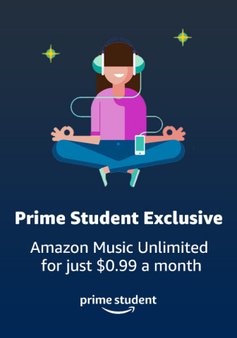 Amazon Introduces New, Exclusive Prime Student Benefit: Amazon Music Unlimited for Just $0.99 (Graphic: Business Wire)