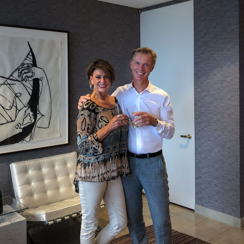 Sustainability + Capability = Invincibility! Joy Nunn of PurFi and Carl Baekelandt of Concordia toast the signing of their JV agreement. (Photo: Business Wire)