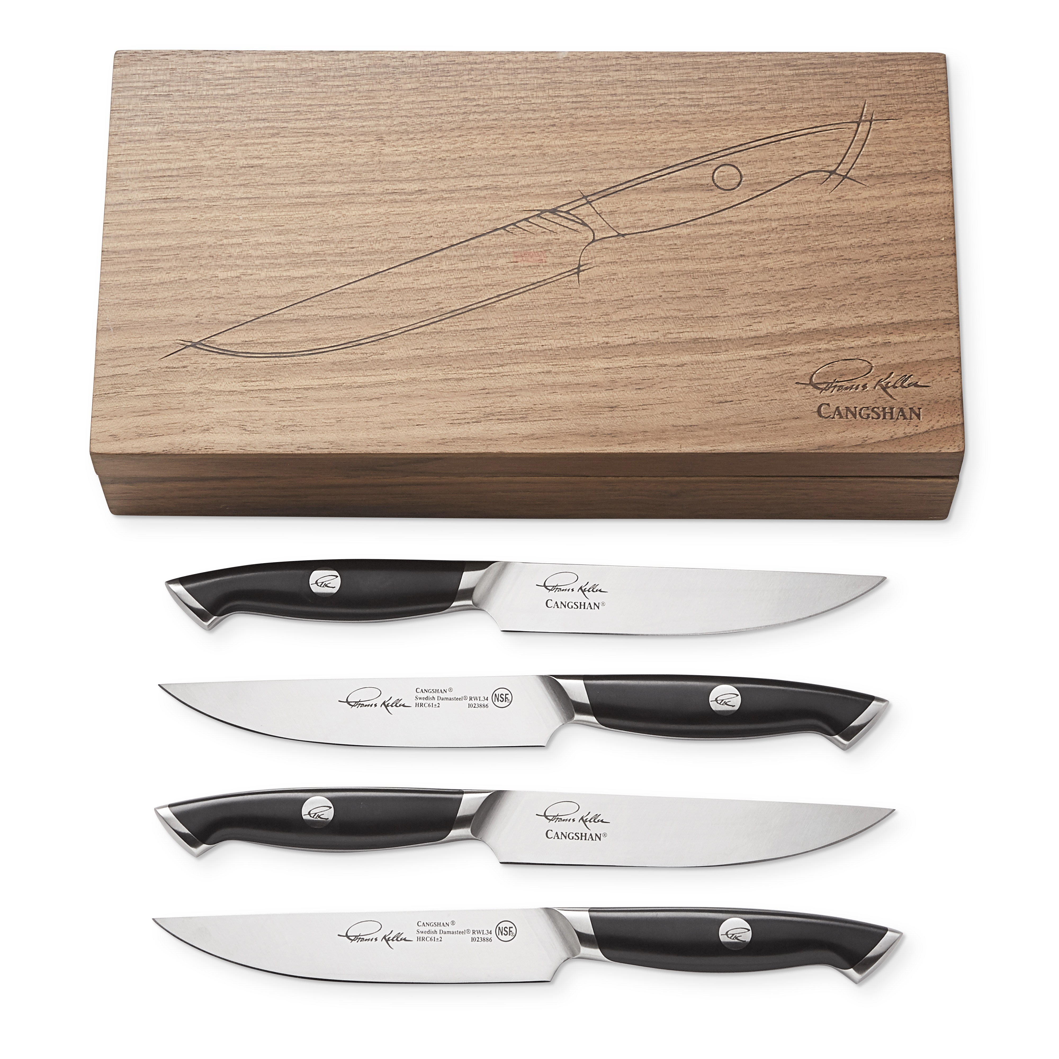 Thomas Keller Signature Collection 7-Piece Knife Block Set with 8