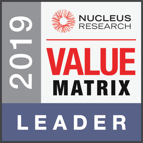 SYSPRO Retains Top 3 Leader Position in 2019 Nucleus Research ERP Technology Value Matrix (Graphic: Business Wire)