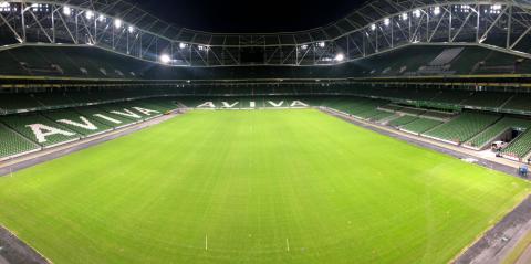 Aviva Stadium recently installed Musco's LED system. (Photo: Business Wire)