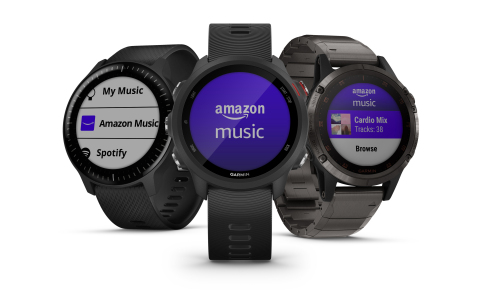 Amazon Music is now available on Garmin smartwatches (Photo: Business Wire)