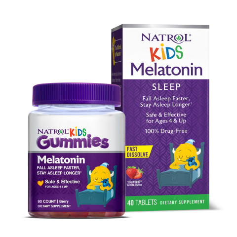 New Natrol Kids Melatonin products are specially formulated for children to help them fall asleep faster and stay asleep longer. (Photo: Business Wire)