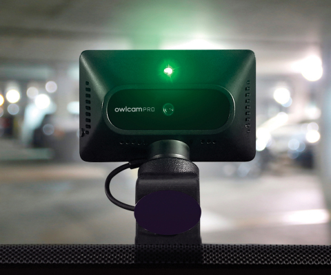 Owlcam Pro helps keep drivers safe with voice controls that enable hands-free video recording and Owlcam 911 Assist™, which connects a live operator to the Owlcam Pro to ask the driver if emergency services are needed. (Photo: Business Wire)