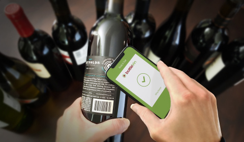 BottleVin's smart bottle platform utilizes a mix of NFC, QR and image recognition technologies, allowing vintners to connect with customers with a simple tap or scan of a smartphone.(Photo: Business Wire)