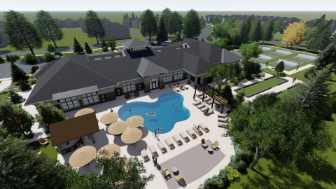 The Prairie Club, Bellwether by Del Webb’s 11,500-square-foot amenity center, is scheduled to open summer of 2020. (Photo: Business Wire)