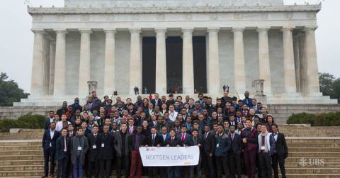 UBS-SEO Scholars on the steps of the Lincoln Memorial, Washington DC (Photo: Business Wire)