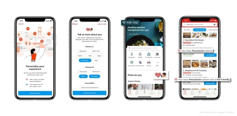 Yelp launches new personalized app experience, making Yelp more yours and saving you time. (Graphic: Business Wire)