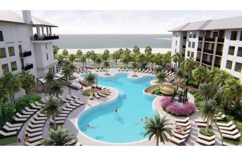 Artist rendering of the planned Embassy Suites Hotel in Panama City Beach, Florida (Photo: Business Wire)