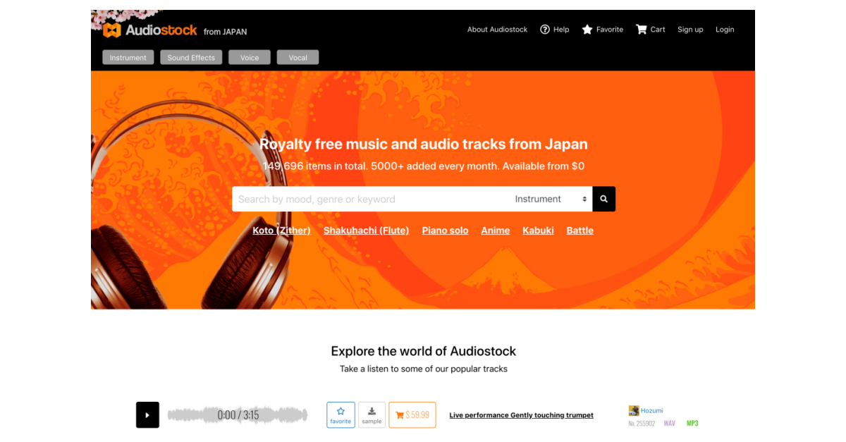 Major Japanese Stock Music Service Audiostock Releases English Language ...