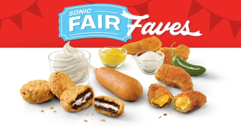 SONIC® Drive-In's new Fair Faves lineup: OREO® A La Mode, Corn Dog, Ched 'R' Peppers. (Photo: Business Wire)