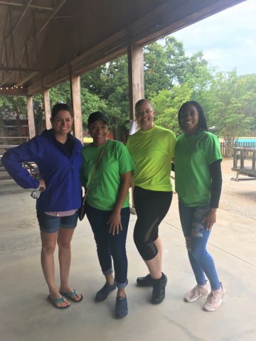 Pillar Income Asset Management/Regis Property Management employees volunteer at Single Parent Advocate’s Back To School Supplies Party at Circle R Ranch in Flower Mound, Texas (Photo: Business Wire)