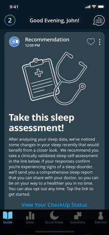 SleepScore Check Up (Photo: Business Wire)