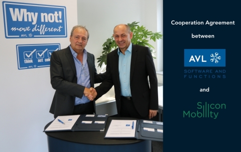 Bruno Paucard, CEO Silicon Mobility, and Georg Schwab, CEO AVL Software and Functions. August 22nd, 2019 (Photo @ 2019 AVL)