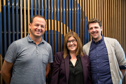Chicago-based, independent agency Blue Chip has named Elizabeth Bleser SVP of Integrated Media. Jason Geis and Joel Walker will co-lead Creative. (L to R: Joel Walker, Elizabeth Bleser and Jason Geis.) (Photo: Business Wire)