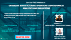 [Free Analytics Webinar]: Optimizing Manufacturing Operations Using Advanced Analytics and Simulations