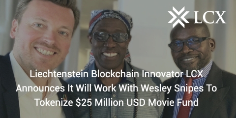 Monty Metzger (CEO at LCX) with Welsey Snipes (Daywalker Movie Fund) (Photo: Business Wire)